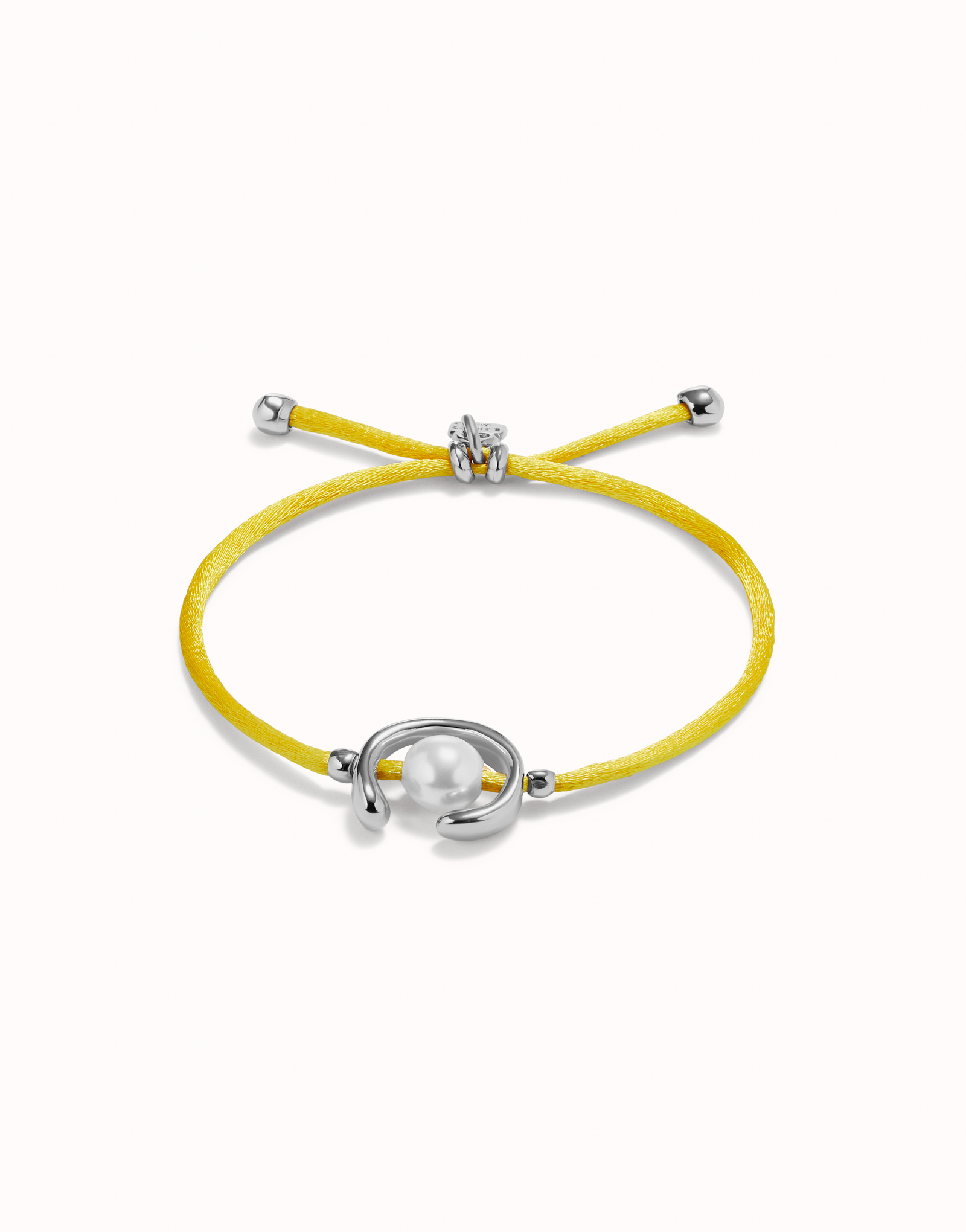 Bracciale in filo giallo con perla shell assortimento placcato argento Sterling., Argent, large image number null